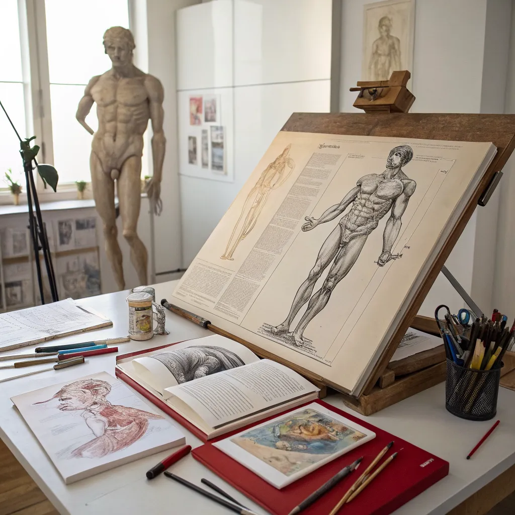 Classical figure drawing and anatomy study